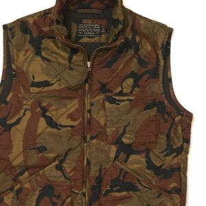 J Crew Broadmoor Camo Vest Small Thermore
